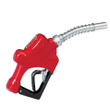 Husky 074772N 1'' Inlet NPT 1A Automatic Shut-Off Unleaded Rebuilt Nozzle w/ Three Notch Hold Open Clip & Waffle Splash Guard & Reducer Bushing
