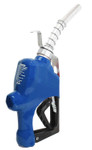 Husky 045708-01 1GS Automatic Nozzle, 1" Inlet NPT, New Farm/Commercial Fueling, Unleaded Without Hold Open Clip With Polymer Hand Guard, Full Grip Guard And Hanging Hook, Blue