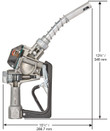 Husky 1216503 1'' Inlet NPT New Farm & Commercial Fueling 1GSS Pressure Activated Automatic Shut-Off Light Duty Diesel Nozzle w/ Three Notch Hold Open