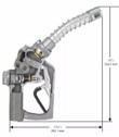 Husky 750210 VIIIS 1'' Rebuilt Heavy Duty Diesel Nozzle with Three Notch Hold Open Clip & Waffle Splash Guard and Spout Bushing