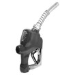 Husky 696103N-04 1'' Inlet NPT Black 1A Automatic Shut-Off New Light Duty Diesel Nozzle w/ Three Notch Hold Open Clip & Metal Hand Guard & Full Grip Guard
