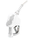 Husky 1216204-06 1'' White Inlet NPT New Conventional Fueling 1AS Pressure Activated Automatic Shut-Off Unleaded Nozzle w/ Three Notch Hold Open Clip & Metal H