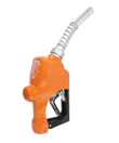 Husky 209803N-39 1" Inlet NPT 1A Automatic Shut-Off New Light Duty Diesel Nozzle with Three Notch Hold Open Clip & Polymer Hand Guard & Full Grip Guard (Orange)