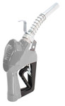 Husky 337015N-09 XFS Light Duty Diesel Nozzle with Single Notch Hold Open Clip and Hanging Hook, 3/4" Inlet BSP, Farm and Commercial, Automatic Shut-Off, Silver