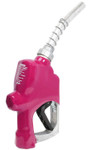 Husky 696108N-20 1A Automatic Shut-Off New Unleaded Nozzle, 1'' Inlet NPT, without Hold Open Clip, with Metal Hand Guard and Full Grip Guard, Pink