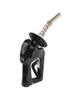Husky 659459N-04 X E85 Unleaded Nozzle, 3/4", with Two Notch Hold Open Clip and 1808 Waffle Splash Guard, Black