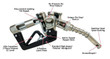 Husky 659459N-39 X E85 Unleaded Nozzle, 3/4", with Two Notch Hold Open Clip and 1808 Waffle Splash Guard, Orange