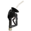 Husky 12150187N-04 X DEF Automatic Shut-Off Nozzle, M34 X 1.5 MM Inlet, With Two Notch Hold Open Clip, Gilbarco Magnetic Handguard, Mate Guard, Polymer Handle Cover And 1808 Waffle Splash Guard, Without Spout Ring, Black