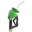 Husky 12150187N-16 X DEF Automatic Shut-Off Nozzle, M34 X 1.5 MM Inlet, With Two Notch Hold Open Clip, Gilbarco Magnetic Handguard, Mate Guard, Polymer Handle Cover And 1808 Waffle Splash Guard, Without Spout Ring, BP Green