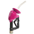 Husky 12150187N-20 X DEF Automatic Shut-Off Nozzle, M34 X 1.5 MM Inlet, With Two Notch Hold Open Clip, Gilbarco Magnetic Handguard, Mate Guard, Polymer Handle Cover And 1808 Waffle Splash Guard, Without Spout Ring, Pink