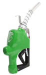 Husky 045708-16 1GS Automatic Nozzle, 1" Inlet NPT, New Farm/Commercial Fueling, Unleaded Without Hold Open Clip With Polymer Hand Guard, Full Grip Guard And Hanging Hook, BP Green