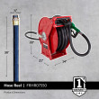 Fill-Rite FRHR10050 1" x 50' Retractable Fuel Hose Reel with Auto Nozzle Suitable for Gasoline, Diesel, Kerosene, and Light Oils