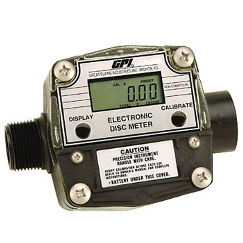 GPI FM-300HR 1" NPT Electronic Disk Chemical Meter (7-75 LPM)