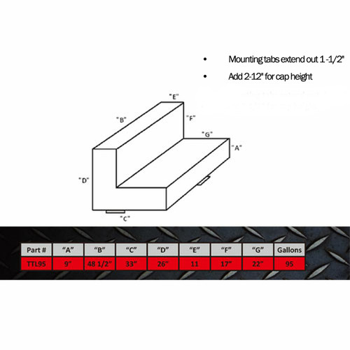 ATI TTL95 - 95 Gallon DOT Certified L-Shape Refueling Tank