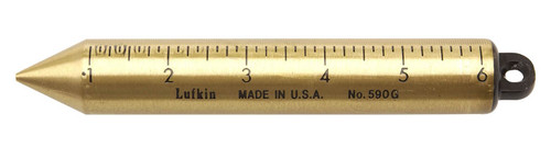 Lufkin 590G - 20 oz. Solid Brass Inage Plumb Bob, Graduated In Inches to 1/8ths