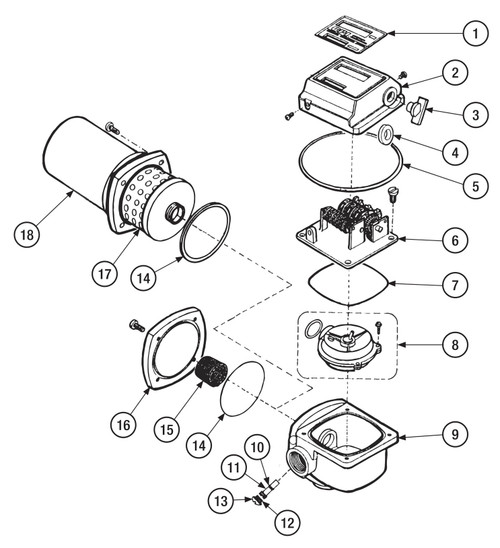 GPI 111024-1 Counter Cover O-Ring for FM-100 & FM-200 & LM-200 Mechanical Meters