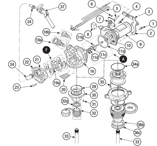 GPI 118007-1 Coverplate for P-120H & P-200H 12V Plastic Utility Pump