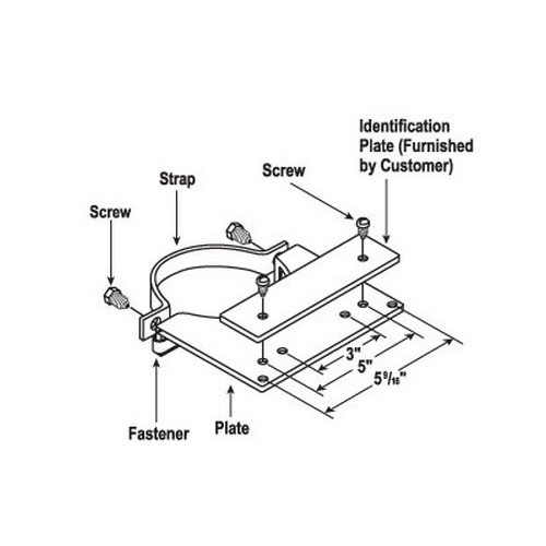 OPW 107-0300 4" Nameplate Holder