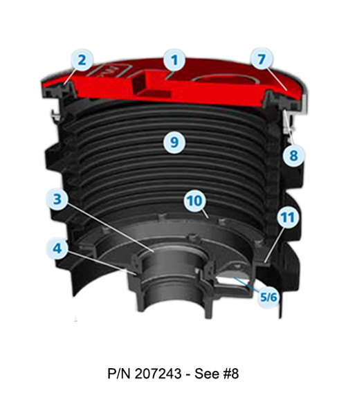 OPW 207243 Upper Ring O-ring OPW 207243 Upper Ring O-ring
