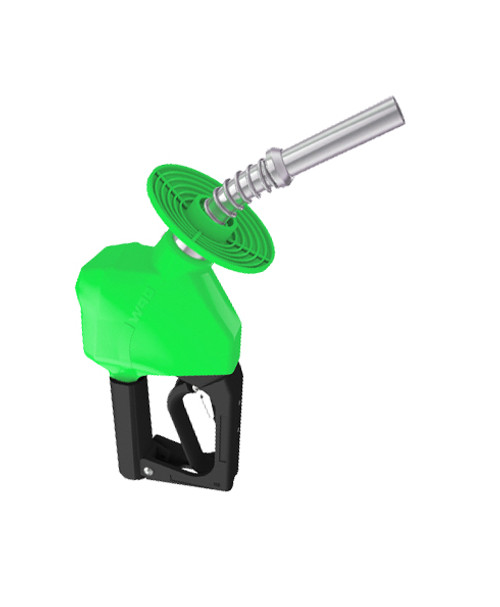 OPW 11BP-0100-AD 3/4'' NPT Green Automatic AdMaster™ Nozzle with 2 Piece Handwarmer