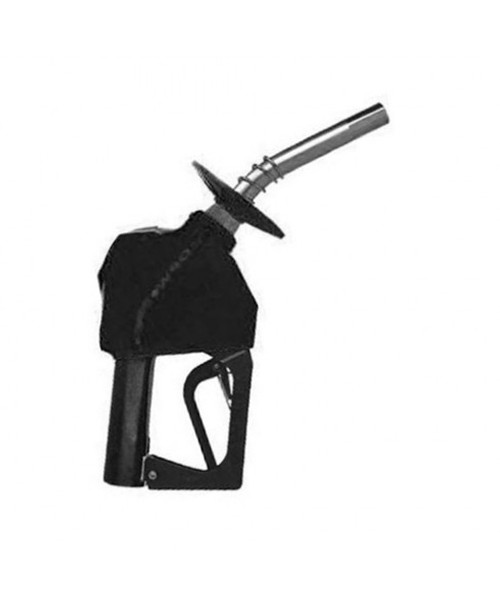 OPW 11B-0400-B20 3/4'' NPT Black Automatic Leaded Nozzle with 2 Piece Handwarmer