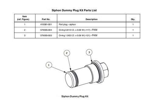 Red Jacket 410483-001 (0410483-001) Siphon Dummy Plug Kit