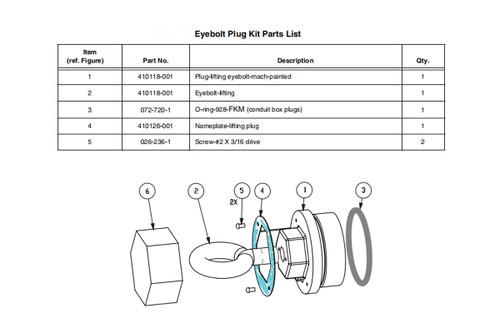 Red Jacket 410482-001 (0410482-001) Eyebolt Assembly Kit