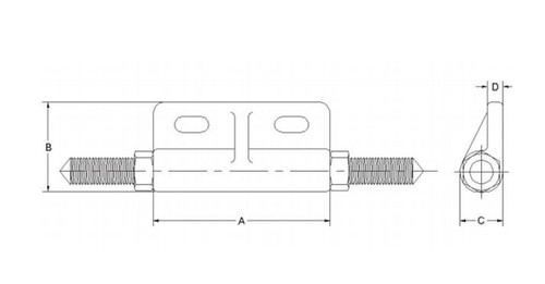 Universal 521KR-1822 "Sure Shear" 18'' - 22'' U-Clamp Anchor