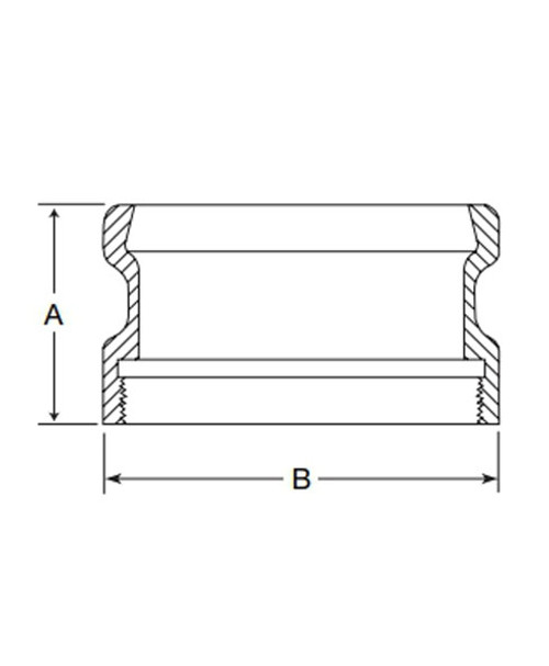 Universal 724-3030 3'' Cap x 3'' Pipe-Bronze Top Seal Adapter