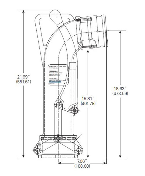 Franklin Fueling 88049303 3" Cam and Groove Adapter Product Drop Elbow with Sight Glass