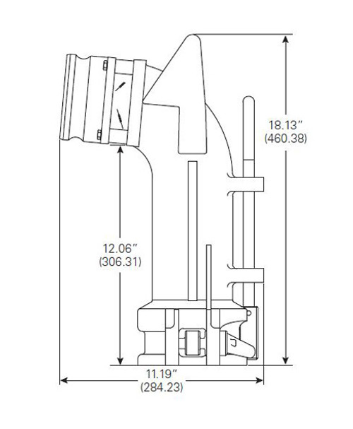 Franklin Fueling 88045501 4" Male Cam and Groove Product Drop Elbow with S.G.