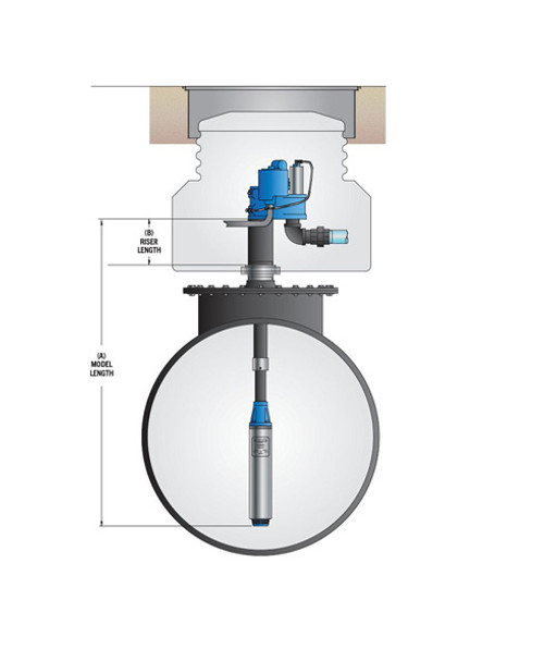 Franklin Fueling 400838915 2 HP Variable Speed Submersible Turbine Pump w/ Model R Check Valve (Riser Pipe Length 15'')