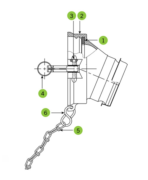 Franklin Fueling 1111001 S-Hook for Female Gravity Drop Adapter