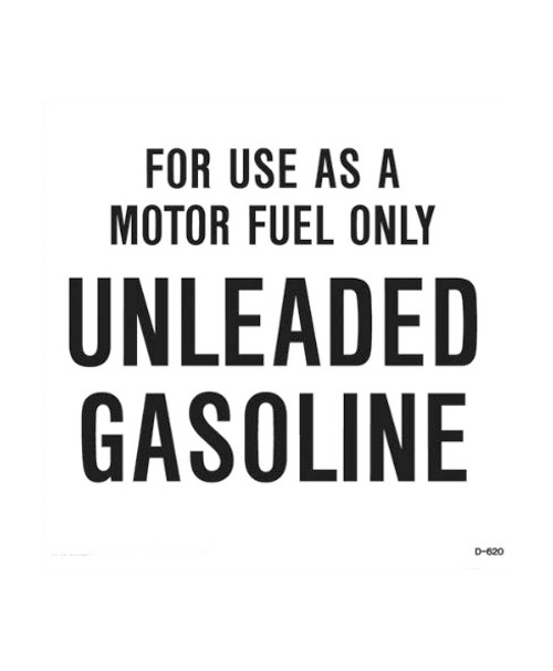 Gasoline Advertising D-620 6'' x 6'' Use As Motor Fuel Only Black On White Decal