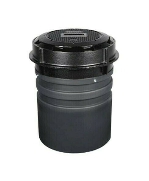 Franklin Fueling 705545021CI-GKT Defender Series® 5 Gallon BSPT Single Wall Grade Level Spill Container w/ Black Epoxy-Coated Cast Iron Gasketed Lid (AGB Compatible)