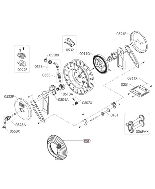 Piusi R16738000 Ratchet Plate Wheel for Hose Reels