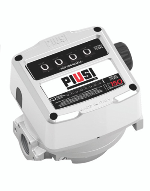 Piusi F00556C00 K150 UL Version C 1'' NPT High Capacity Mechanical Flow Meter (Gallon)