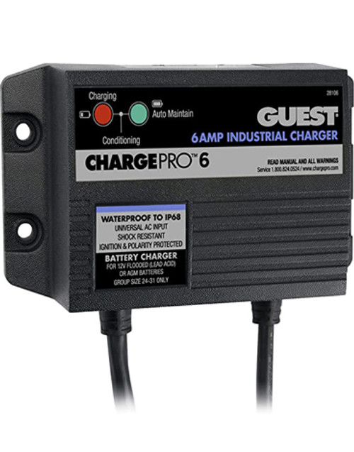 Marinco 28106 6AMP 12V ChargePro On-Board Battery Charger