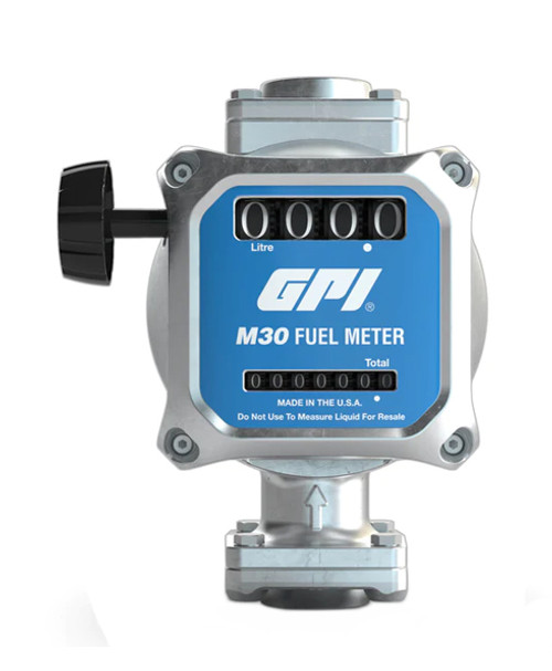 GPI 165100-06 M30-L8B 1'' Mechanical Fuel Meter (5 - 30 GPM)