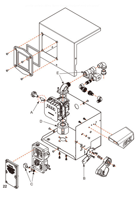 GPI 143500-17 Shaft and Screw Kit for QM240-RD / QM150-RD - Dispenser