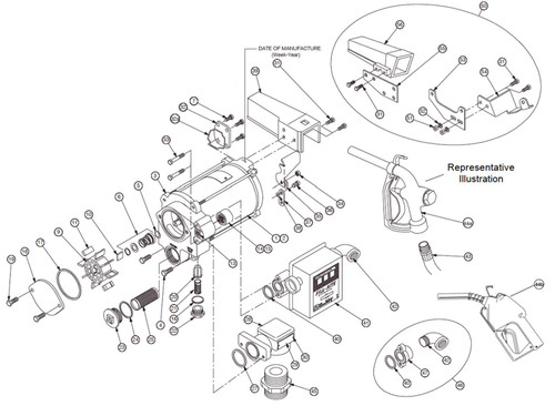 Fill-Rite 700F3149 Switch Shaft & Fork Assembly for 700 Series Pumps