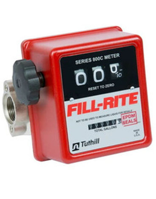 Fill-Rite TN620BLQ 23-151 LPM 1'' BSP 3-Digit Mechanical Fuel Transfer Meter (Liter)