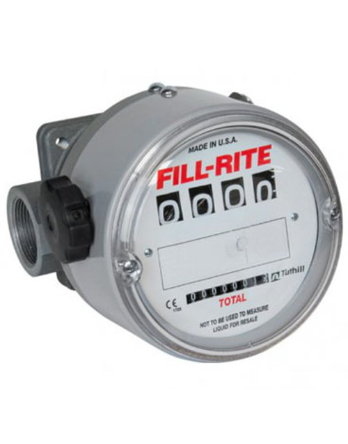 Fill-Rite TN760AN1CAB1LAF 2.3-57 LPM 1-1/2'' NPT 4-Digit Mechanical Fuel Transfer Meter (Liter)