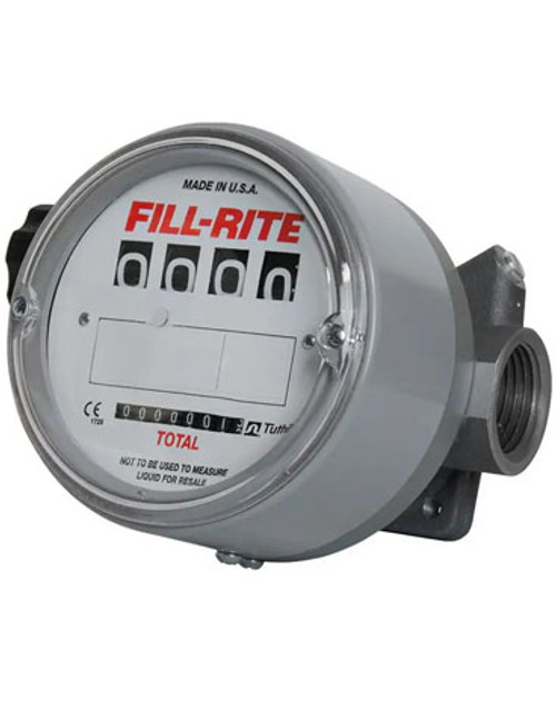 Fill-Rite TN860AN1CBB2LAC 23-230 LPM 1-1/2'' BSPP 4-Digit Mechanical Fuel Transfer Meter (Liter)