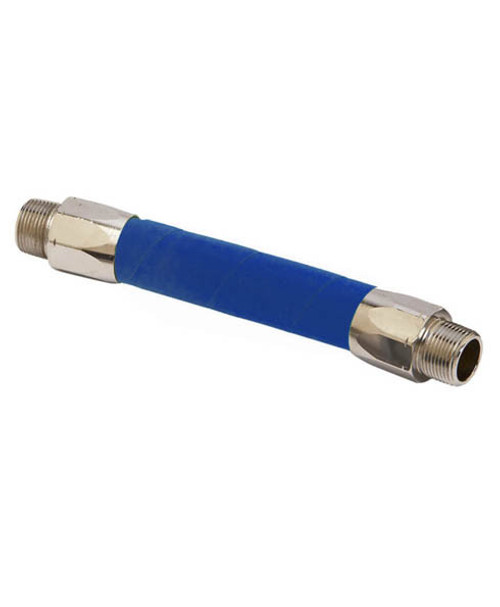 Husky CP10HWB14LSV EagleFlex® 5/8'' x 14' Blue Low Cost Hardwall Whip Hose w/ One Zinc Coupling & One Swivel Coupling