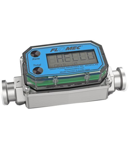 GPI G2S05TQ9GMA 1 - 10 GPM 1/2'' Stainless Steel Industrial Grade Electronic Meter with 3/4'' Sanitary Fitting (Gallon)