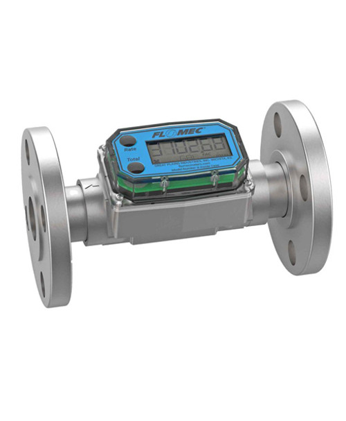 GPI G2S10FQ9GMD 5 - 50 GPM 1'' Flanged Stainless Steel Industrial Grade Electronic Meter (Gallon)