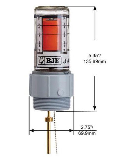 Husky 010472 BJE® Adjustable Jarhead Tank Gauge with Fractional Indicators for 61CM - 86CM Tank Depth with 2'' BSP Tank Fitting