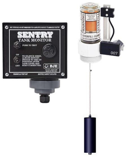 Husky 008669 BJE® Sentry DEF Audible Tank Alarm with 12-Volt Transformer and Overfill Guard Tank Gauge with 2'' NPS Connection