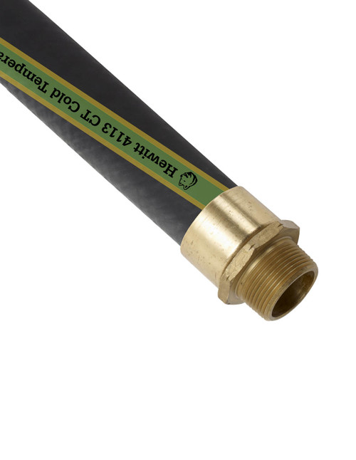 Husky CP160048CABA 1'' x 4' Male x Male NPT Hewitt 4113CT Permanent Brass Fitting  Aviation Hose (Not Reuseable)